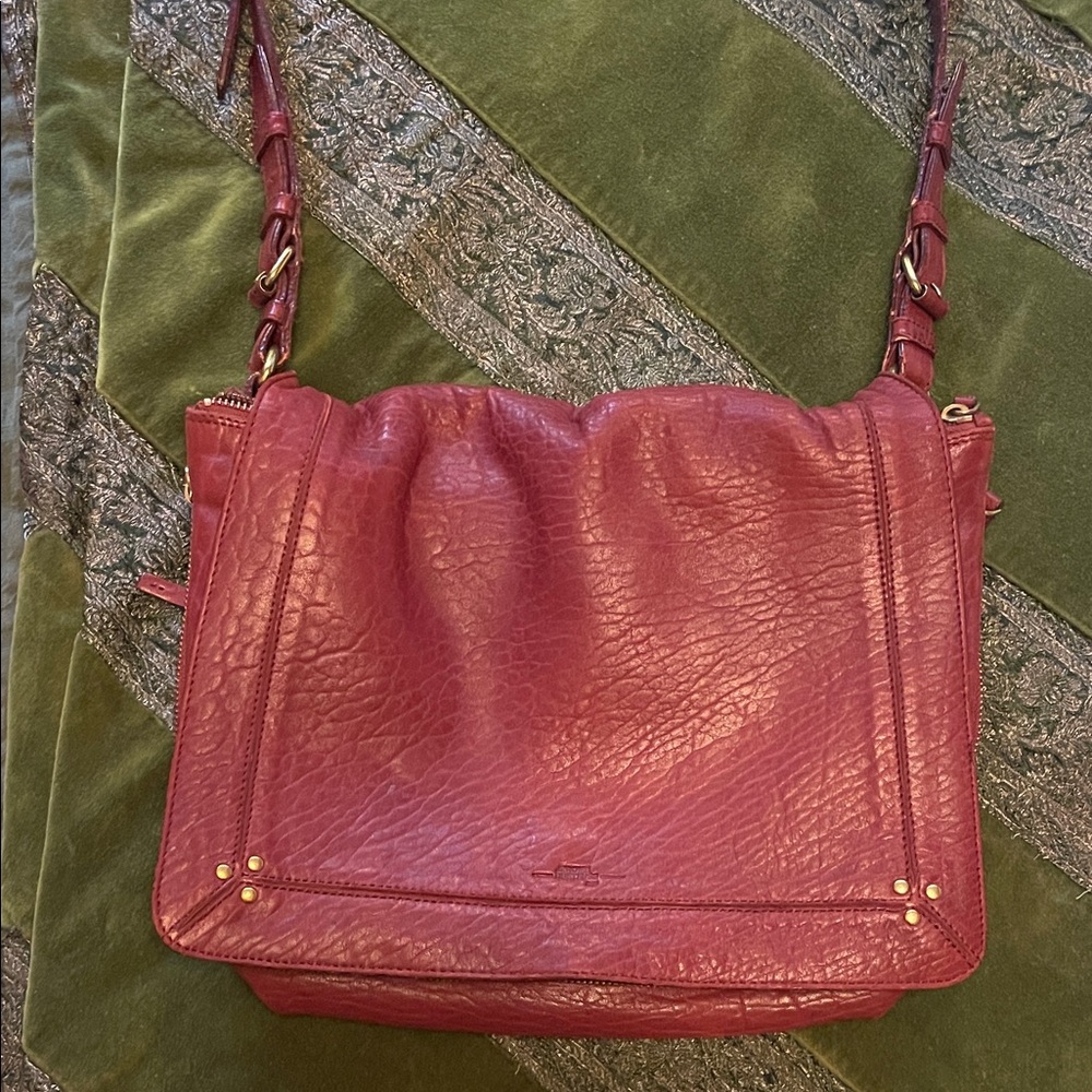 Jerome Dreyfuss burgundy Leather Shoulder Bag